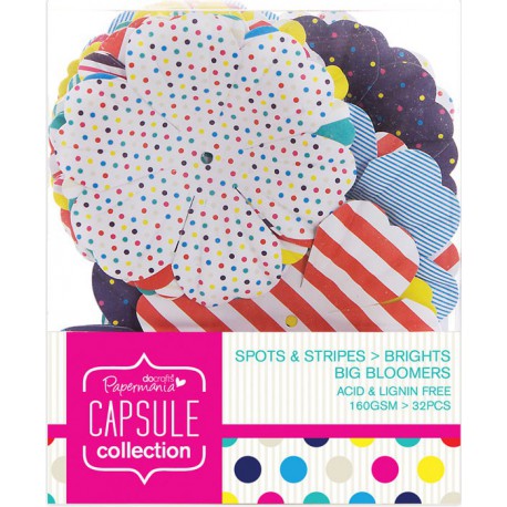 Цветы Spots & Stripes Brights Украшение для скрапбукинга, кардмейкинга Docrafts