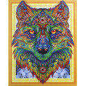 Волк Алмазная вышивка мозаика 5D Color Kit