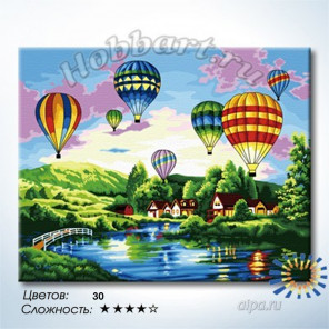  Фестиваль воздушных шаров Раскраска по номерам на холсте Hobbart HB4050318-Lite
