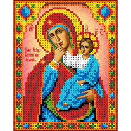 Богородица Отрада и Утешение Набор для вышивки бисером Каролинка