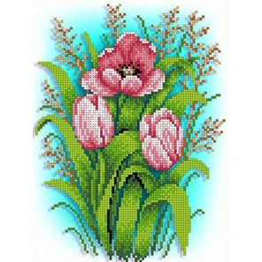 Тюльпаны Набор для вышивки бисером Каролинка
