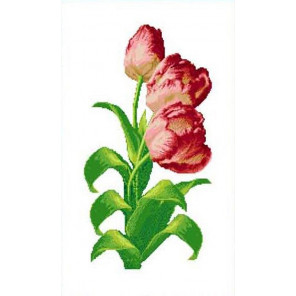 Тюльпаны Канва с рисунком для вышивки Каролинка