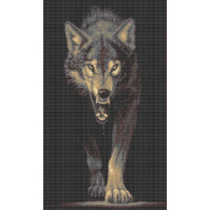 Хищники. Волк Канва с рисунком для вышивки бисером