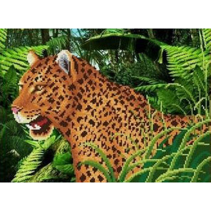 Леопард Канва с рисунком для вышивки бисером