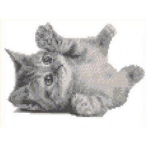Котенок Канва с рисунком для вышивки бисером
