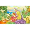 Богородица и голуби Канва с рисунком для вышивки бисером