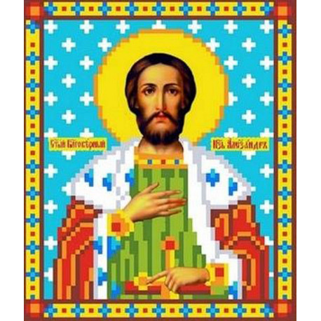 Святой Александр Канва с рисунком для вышивки бисером
