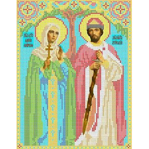 Святые Петр и Феврония Канва с рисунком для вышивки бисером