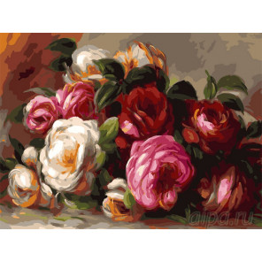  Розы Ренуара Раскраска картина по номерам на холсте 316-AS