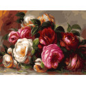 Розы Ренуара Раскраска картина по номерам на холсте