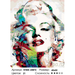 Количество цветов и сложность Девушка-видение Раскраска картина по номерам на холсте KTMK-25872