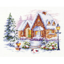 Зимний домик Набор для вышивания Чудесная игла