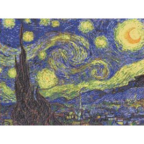 Ван Гог. Звездная ночь Канва с рисунком для вышивки бисером