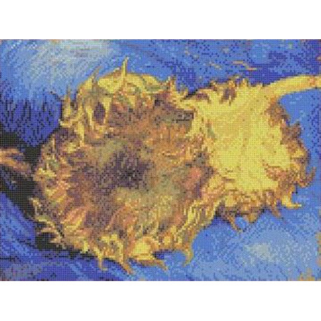 Ван Гог. Два срезанных подсолнуха Канва с рисунком для вышивки бисером