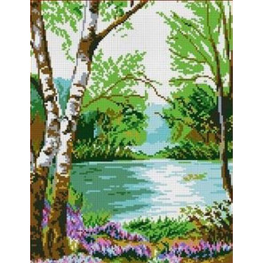 У реки Канва с рисунком для вышивки бисером
