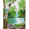 У реки Канва с рисунком для вышивки бисером
