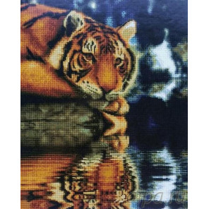 Тигр у воды Алмазная мозаика вышивка Painting Diamond