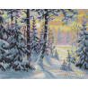  Хвойный лес в снегу Алмазная вышивка мозаика Painting Diamond GF2885
