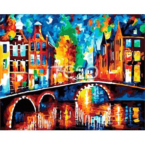 Вечерняя Голландия Раскраска картина по номерам акриловыми красками на холсте Iteso. Яркая, живая, радующая глаз картина.