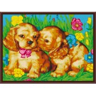 Щенки на поляне Раскраска по номерам акриловыми красками на холсте Color Kit Рисование по номерам