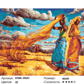  Африканские красавицы Раскраска картина по номерам на холсте KTMK-39651