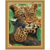  Леопард Алмазная мозаика вышивка на подрамнике 3D КМ0087