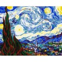 Звездная ночь Ван Гог Раскраска по номерам на холсте Menglei
