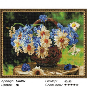  Ромашковое лето Алмазная мозаика вышивка на подрамнике КМ0097