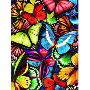 Яркие бабочки Алмазная вышивка мозаика