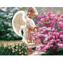 Ангел в саду Раскраска по номерам на холсте Color Kit
