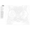 Схема Стильный кот Раскраска по номерам на холсте Живопись по номерам KTMK-393606