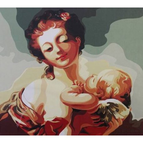 Материнское тепло Раскраска картина по номерам акриловыми красками на холсте Paint by Number