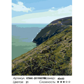 Количество цветов и сложность Скандинавский берег Раскраска по номерам на холсте Живопись по номерам KTMK-201900706