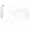Схема В объятиях волка Раскраска по номерам на холсте Живопись по номерам KTMK-775264