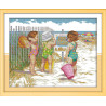 В рамке Малыши на пляже Набор для вышивания R469