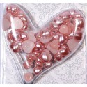 Сердечки жемчужные розовые Scrapberry's
