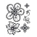 Вышивка крестиком и цветок Набор прозрачных штампов для скрапбукинга, кардмейкинга Viva Decor