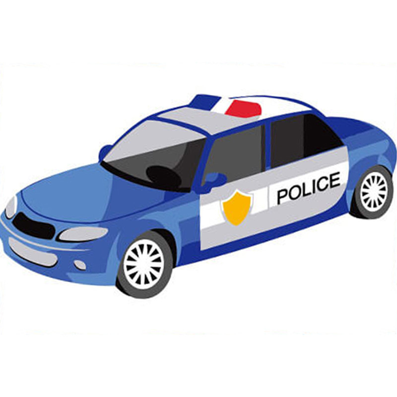 Раскраска онлайн Полицейская машина сбоку бесплатно