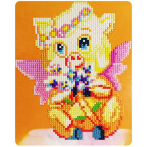  Милая хрюшка Алмазная частичная вышивка (мозаика) Color Kit M019