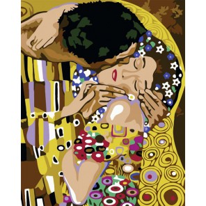 Поцелуй (Репродукция Густав Климт) Раскраска картина по номерам акриловыми красками на холсте Color Kit