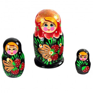Матрешка 3 в 1 расписная