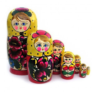 Матрешка 7 в 1 расписная