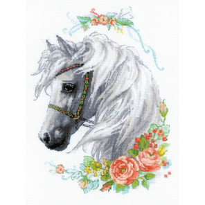  Белогривая лошадка Набор для вышивания Риолис 1804
