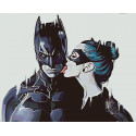 Бэтмен и женщина-кошка Раскраска по номерам на холсте Живопись по номерам