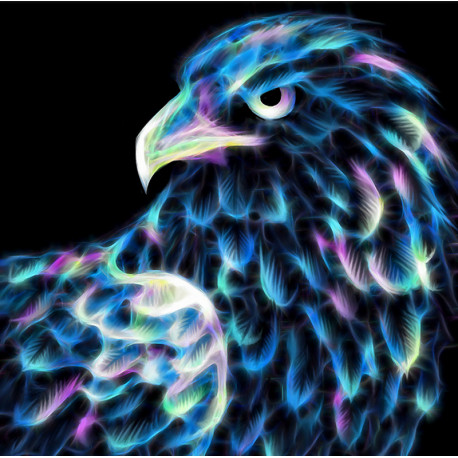  Неоновый орел Алмазная вышивка мозаика Алмазная живопись АЖ-1712