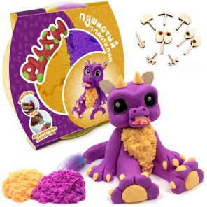 В наборе Пластилин пушистый Plush фиолетовый и оранжевый Набор для лепки PL02201804