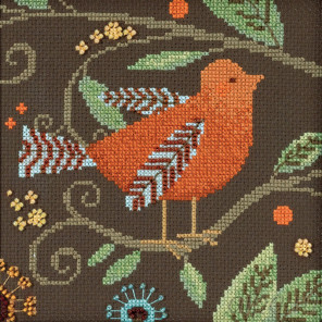 В рамке Оранжевая птица Набор для вышивания бисером MILL HILL DM301813