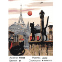 Парижские коты Раскраска картина по номерам на холсте