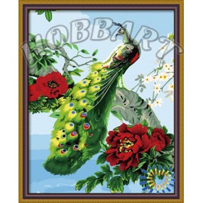 Королевский павлин Раскраска по номерам акриловыми красками на холсте Hobbart