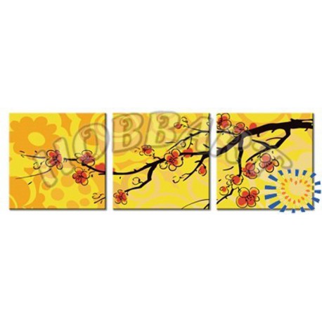 Сакура в лучах заката Раскраски картины по номерам акриловыми красками на холсте Hobbart